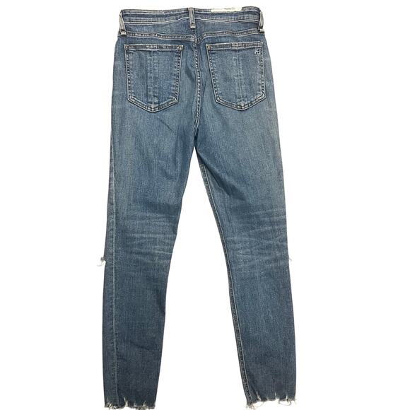 Rag & Bone Nina High Rise Distressed Skinny Jeans Size 26 - Picture 2 of 5
